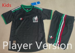 Player Version 26-27 Mexico 2nd Away Black Kids/Youth Soccer Uniform-1794