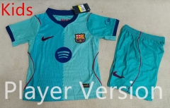 Player Version 26-27 Barcelona 2nd Away Laker Green Kids/Youth Soccer Uniform-1794