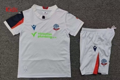 26-27 Bolton Wanderers Football Club Home White Kid/Youth Soccer Uniform-7809