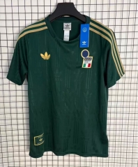 (S-4XL) 26-27 Special Edition Italy Green Jacquard Thailand Soccer Jersey AAA-0009