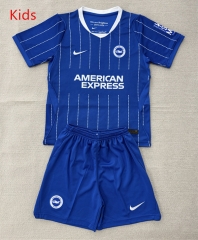 26-27 Brighton & Hove Albion Home Blue Kids/Youth Soccer Uniform-AY