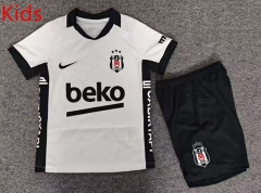 26-27 Beşiktaş JK Home White Kids/Youth Soccer Uniform-7809