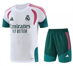 26-27 Real Madrid White/Green Thailand Training Soccer Uniform-418
