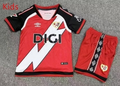 26-27 Rayo Vallecano Away Red Kids/Youth Soccer Uniform-7809