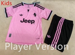 Player Version 26-27 Juventus Away Pink Soccer Kids/Youth Soccer Uniform-1794