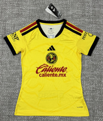 26-27 Club America Home Yellow Thailand Women Soccer Jersey AAA-4506