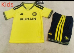 26-27 Al-Nassr FC Home Yellow Kids/Youth Soccer Uniform-9484