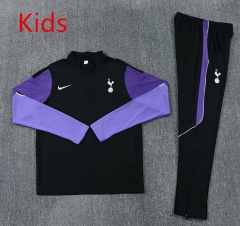 26-27 Tottenham Hotspur Black Kids/Youth Soccer Tracksuit-411