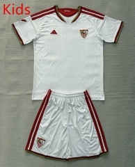 26-27 Sevilla Home White Kids/Youth Soccer Uniform-AY