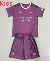 26-27 Lotus Flower Style Arsenal Purple Kids/Youth Soccer Uniform-AY