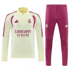 26-27 Real Madrid Yellow Thailand Soccer Tracksuit-815