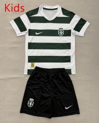 26-27 Sporting Lisbon Clube de Portugal Home White&Green Kid/Youth Soccer Uniform-AY