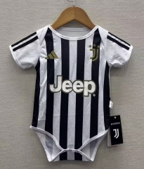 26-27 Juventus Home Black&White White Baby Soccer Uniform-6400