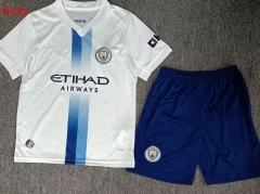 26-27 Manchester City Away White Kid/Youth Soccer Uniform-6850