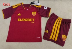 26-27 Roma Home Red Kids/Youth Soccer Uniform-1794