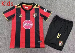 26-27 AFC Bournemouth Home Red&Black Kid/Youth Soccer Uniform-7809