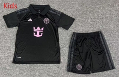 26-27 Inter Miami CF Away Black Kids/Youth Soccer Uniform-8372