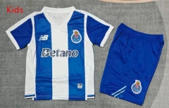 26-27 Porto Home White&Blue Kids/Youth Soccer Uniform-9484