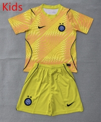 26-27 Inter Milan Goalkeeper Yellow Kids/Youth Soccer Uniform-AY