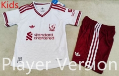 Player Version 26-27 Liverpool Away White Kids/Youth Soccer Uniform-1794