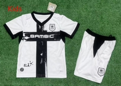 26-27 Stade Rennais Away White Kids/Youth Soccer Uniform-7309