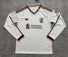 (S-4XL) 26-27 Liverpool Away White LS Thailand Soccer Jersey AAA-4506
