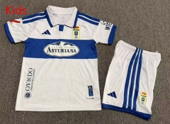 26-27 Real Oviedo Away White Kids/Youth Soccer Uniform-7809