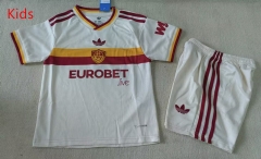 26-27 Roma Away White Kids/Youth Soccer Uniform-507