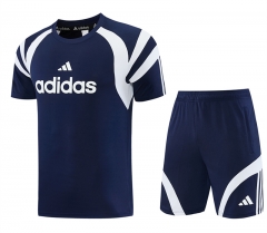 Adidas Royal Blue Short-Sleeved Thailand Soccer Tracksuit-LH