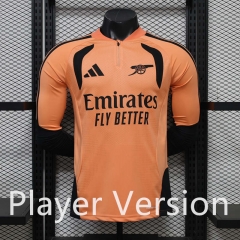 (S-3XL) Player Version 26-27 Arsenal Orange LS Thailand Soccer Tracksuit Top-888