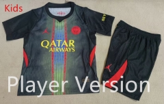 Player Version 26-27 PSG 2nd Away Black Kids/Youth Soccer Uniform-1794