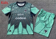 26-27 Monterrey Goalkeeper Green Kids/Youth Training Soccer Uniform-5492