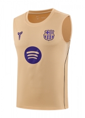 26-27 Barcelona Muddy Yellow Thailand Soccer Training Vest Uniform-418
