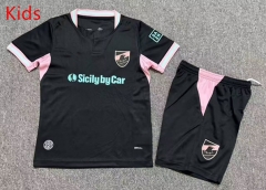 26-27 Palermo 2nd Away Black Kids/Youth Soccer Uniform-7809