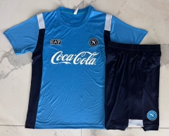26-27 Napoli Laker Blue Short-sleeved Thailand Soccer Tracksuit -815