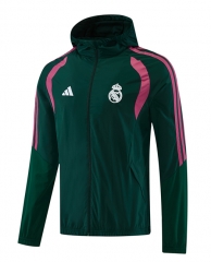 26-27 Real Madrid Dark Green Thailand Soccer Trench Coat With Hat-LH