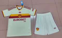 26-27 Roma Away Beige Soccer Uniform-8609