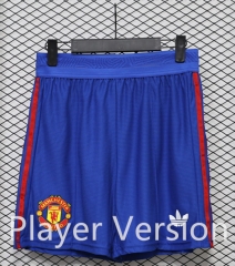 Player Version 26-27 Manchester United Away Blue Thailand Soccer Shorts-888
