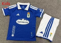 26-27 Real Oviedo Home Blue Kids/Youth Soccer Uniform-7809