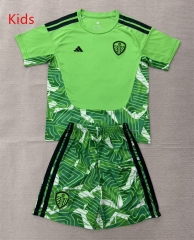 26-27 Leeds United Goalkeeper Green Kids/Youth Soccer Uniform-AY