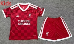 27-28 Liverpool Home Red Kids/Youth Soccer Uniform-8372