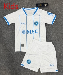 26-27 Napoli Away White Kids/Youth Soccer Uniform-4247