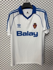 Retro Version 86-87 Real Zaragoza Home White Thailand Soccer Jersey AAA-2044