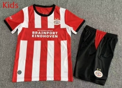 26-27 PSV Eindhoven Home Red&White Kids/Youth Soccer Uniform-7809
