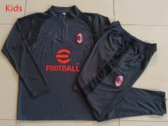 26-27 AC Milan Dark Grey Kids/Youth Soccer Tracksuit -815