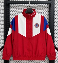 (S-3XL) 26-27 Bayern München Red Thailand Trench Coat-6032