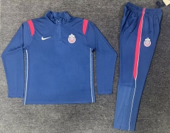 26-27 Deportivo Guadalajara Blue Thailand Soccer Tracksuit-5303