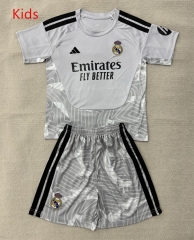 26-27 Real Madrid Goalkeeper Grey Kids/Youth Soccer Uniform-AY