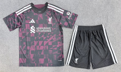26-27 Liverpool 2nd Away Black&Pink Soccer Uniform-6748