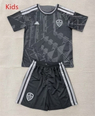 26-27 Leeds United Goalkeeper Black Kids/Youth Soccer Uniform-AY